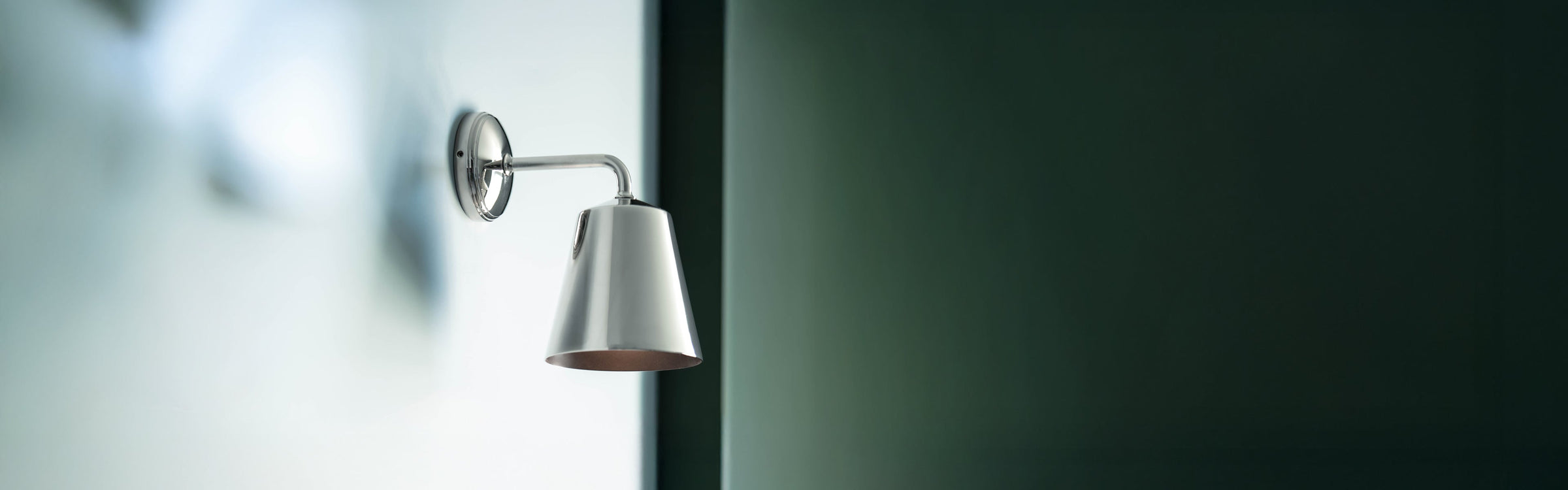 Polished nickel bathroom lights