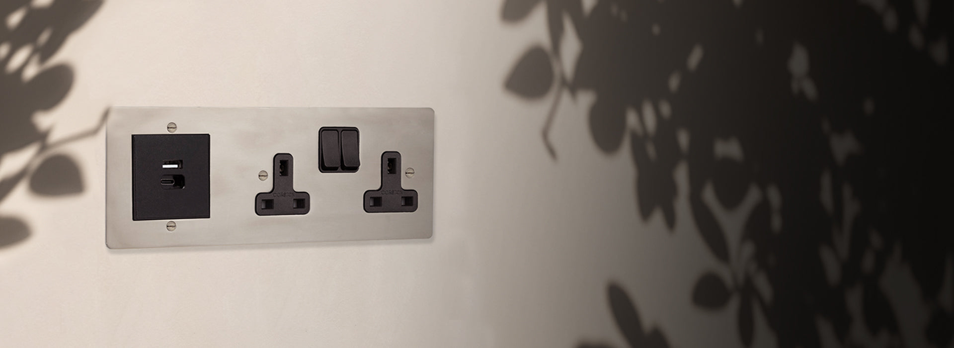 2 Toggle polished nickel switch in room