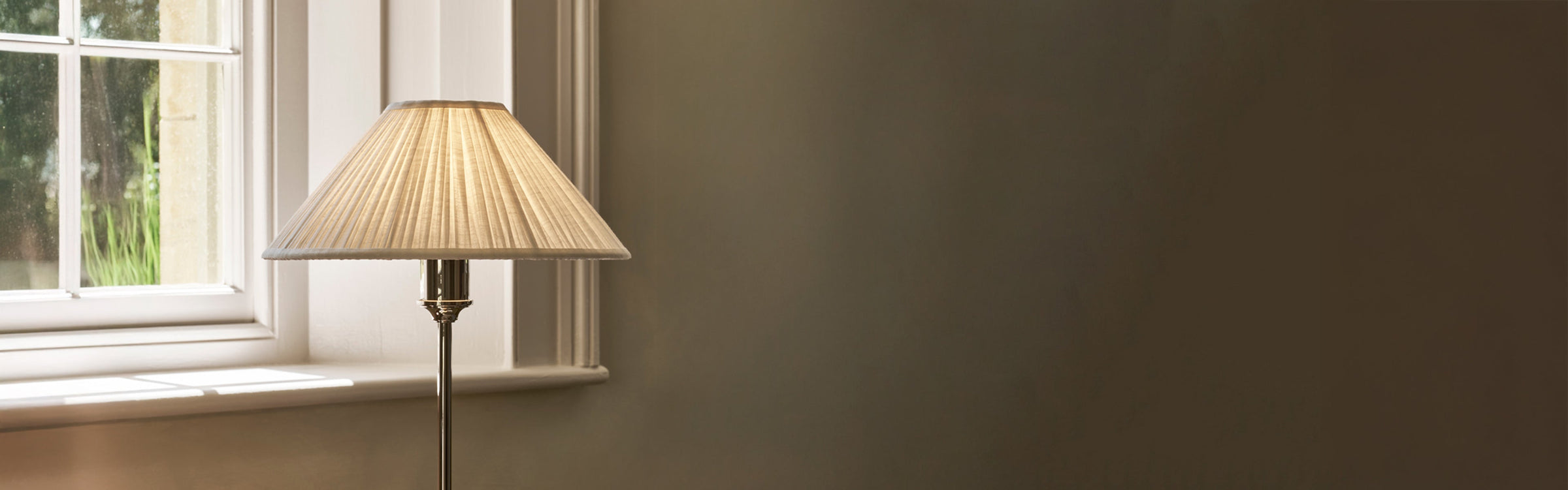 Polished nickel table lamps