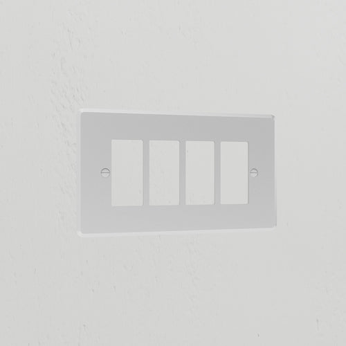 4G Rocker Switch Plate - Clear White