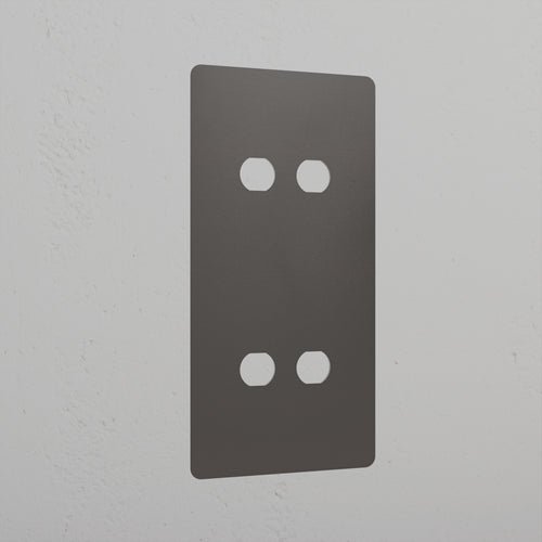 4G Vertical Switch Plate - Bronze