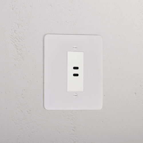 USB C+C Socket _ Paintable White