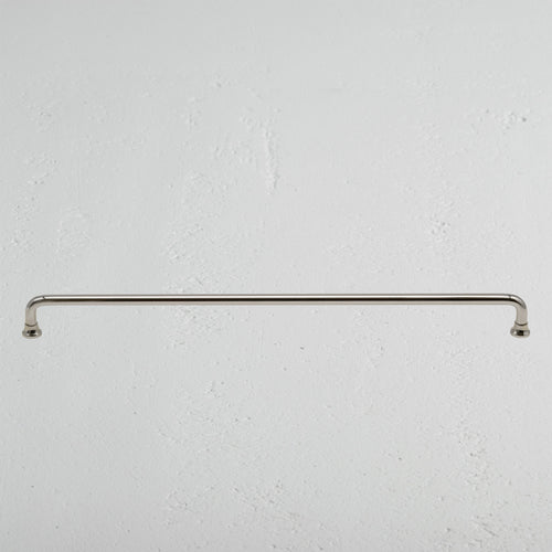 Polished Nickel Sycamore Furniture Handle On White Background
