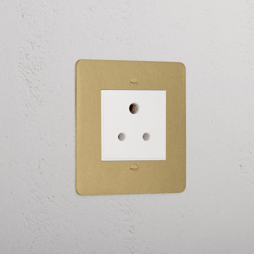 Elegant Antique Brass 5A Light Socket White