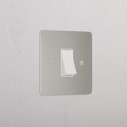 Elegant Polished Nickel 45A Cooker Switch White
