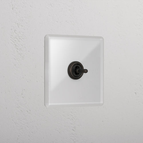 1G Centre Retractive Toggle Switch - Clear Bronze