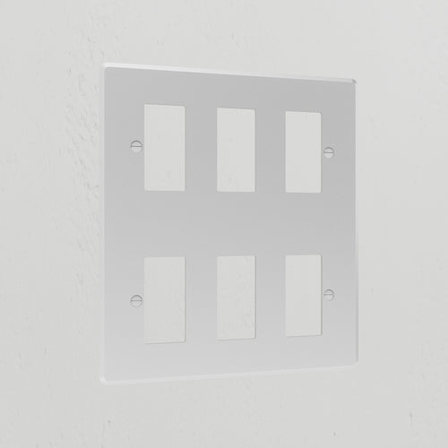 6G Rocker Switch Plate - Clear White