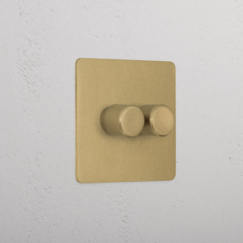 Luxury Antique Brass 2 Gang 2 Way Dimmer Light Switch
