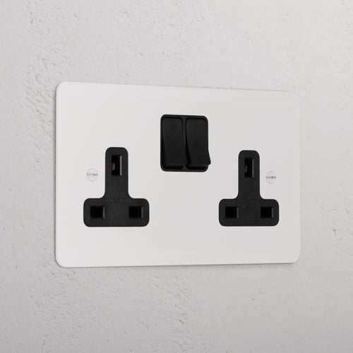 Double Socket UK _ Paintable Black
