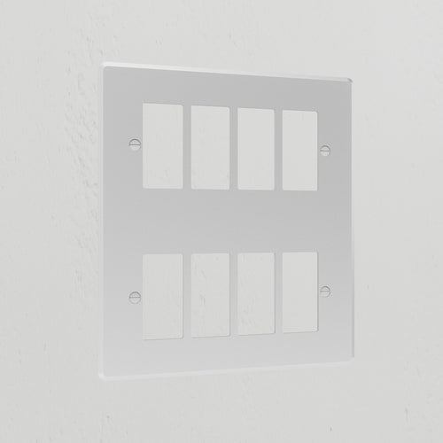 8G Rocker Switch Plate - Clear White