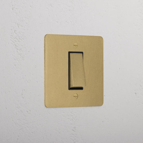 1G Intermediate Rocker Switch - Antique Brass Black