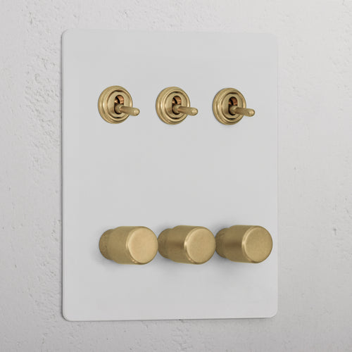 6G Mixed Switch 3T3D _ Paintable Antique Brass