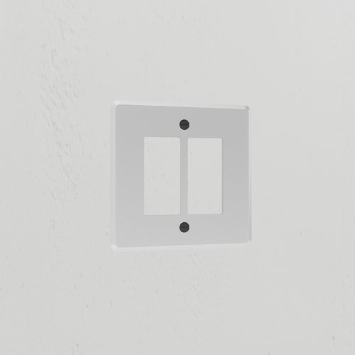 2G Rocker Switch Plate - Clear Black