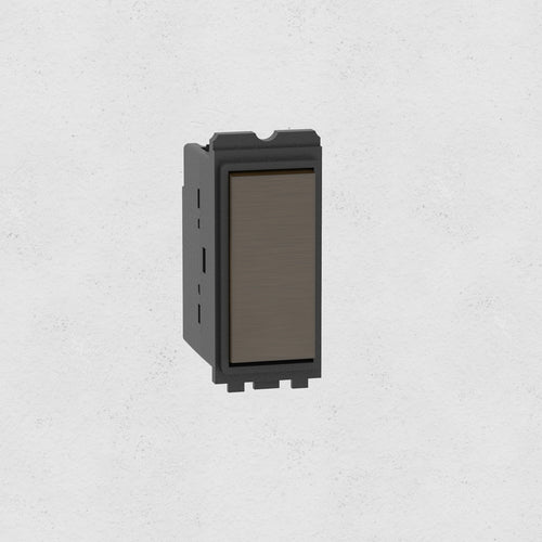 Centre Retractive Rocker Switch - Bronze Black