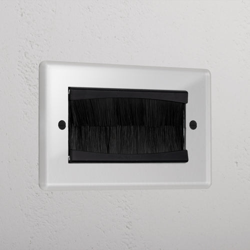 Clear Double Module Brush Plate Black