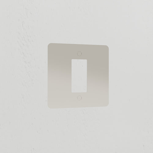 1G Rocker Switch Plate - Polished Nickel