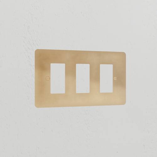 3G Rocker Switch Plate - Antique Brass