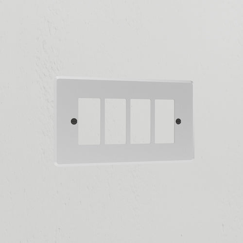 4G Rocker Switch Plate - Clear Black