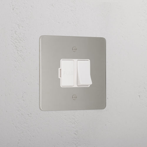 Designer Polished Nickel Switched Fused Spur White