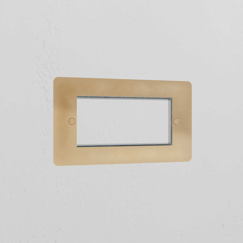 2G 100mm Module Plate - Antique Brass