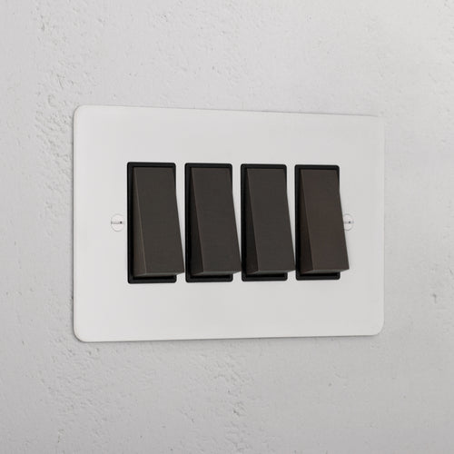 4G Two Way Rocker Switch _ Paintable Bronze Black 