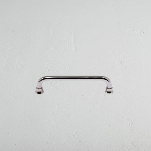 Polished Nickel Sycamore Furniture Handle On White Background
