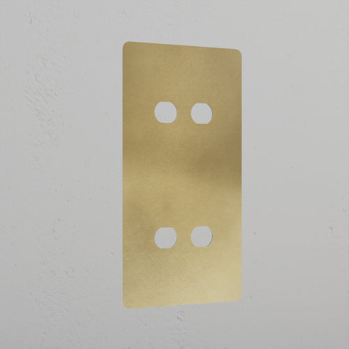 4G Vertical Switch Plate - Antique Brass