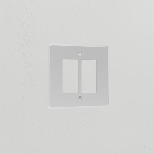 2G Rocker Switch Plate - Clear White