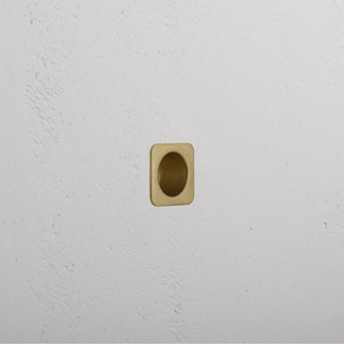 Regent Recessed Edge Pull - Antique Brass