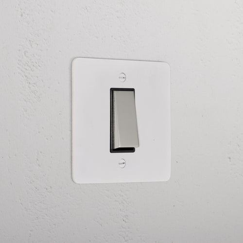 1G Two Way Rocker Switch _ Paintable Polished Nickel Black 