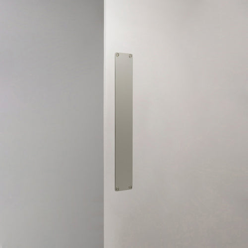 Corston Push Plate In Polished Nickel White Background