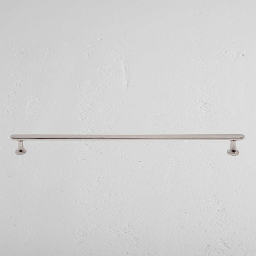 Polished Nickel Milliner Furniture Handle On White Background