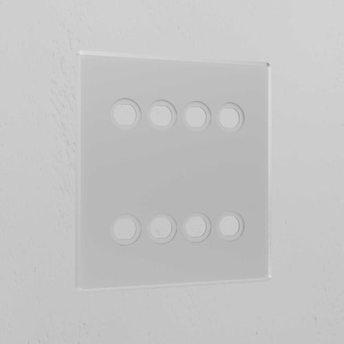 8G Switch Plate - Clear