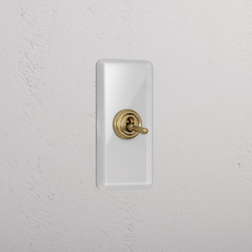 1G Architrave Two Way Toggle Switch - Clear Antique Brass