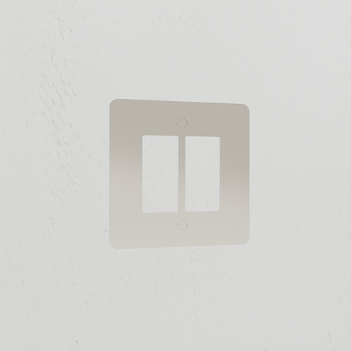 2G Rocker Switch Plate - Polished Nickel