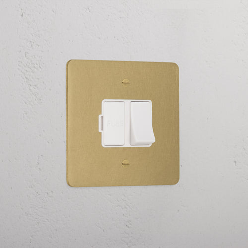 Luxury Antique Brass Switched Fused Spur White
