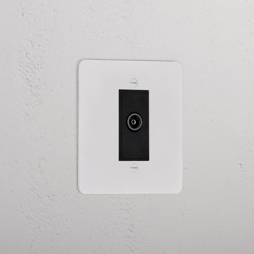 TV Outlet Socket _ Paintable Black