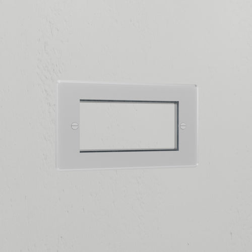 2G 100mm Module Plate - Clear White