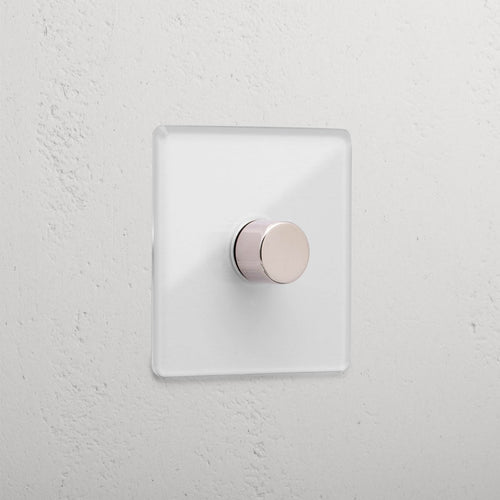 Designer Clear Polished Nickel 1 Gang 2 Way Dimmer Switch