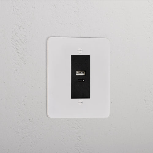 USB A+C Socket _ Paintable Black