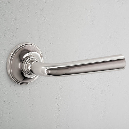 Apsley Fixed Door Handle - Polished Nickel