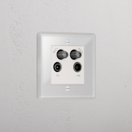 Clear Aerial Designer Socket White