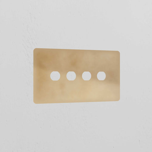 4G Switch Plate - Antique Brass