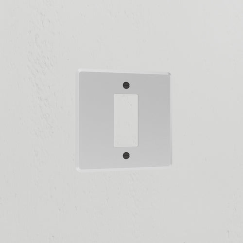 1G Rocker Switch Plate - Clear Black