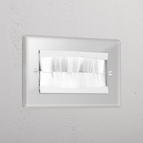 Clear Double Module Brush Plate White