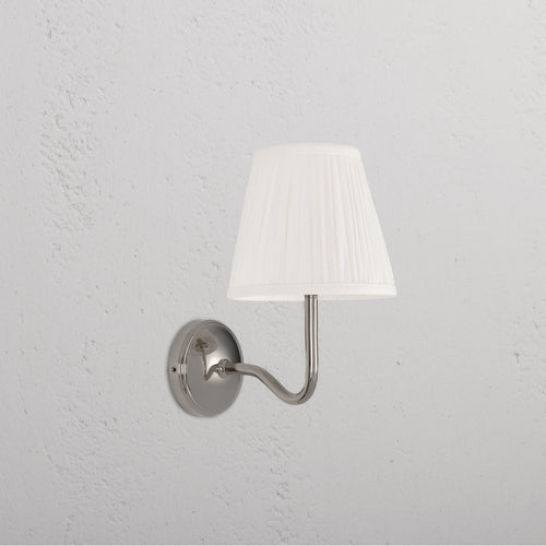 Malvern Medium Wall Light Alabaster White - Polished Nickel