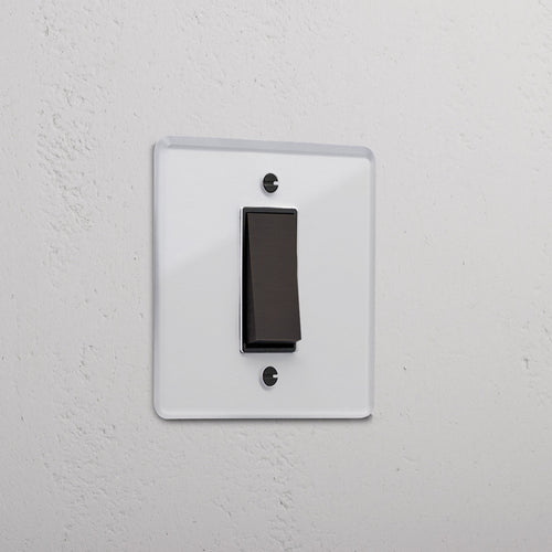 1G Two Way Rocker Switch - Clear Bronze Black