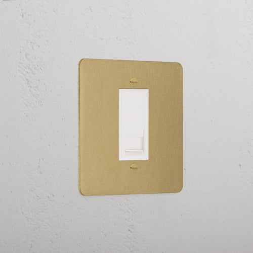 Designer Antique Brass Bt Master Socket White