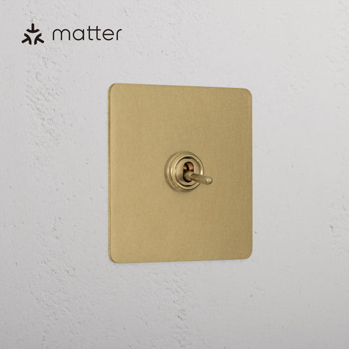 1G Smart Retractive Toggle Switch – Antique Brass