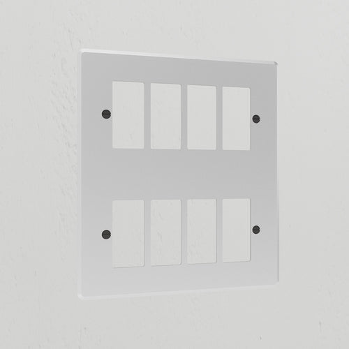 8G Rocker Switch Plate - Clear Black